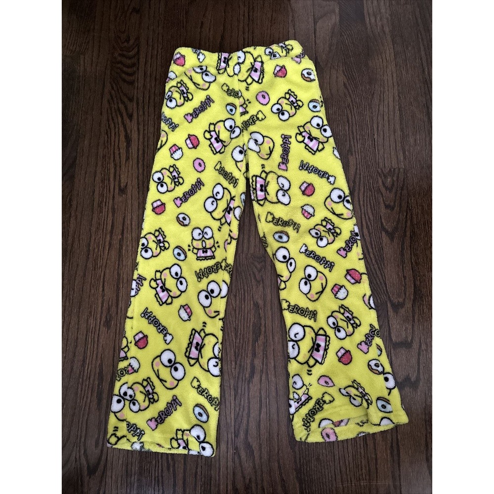Keroppi Pants KIDS 7/8 Girls Hello Kitty & Friends Fleece Pajamas Frog